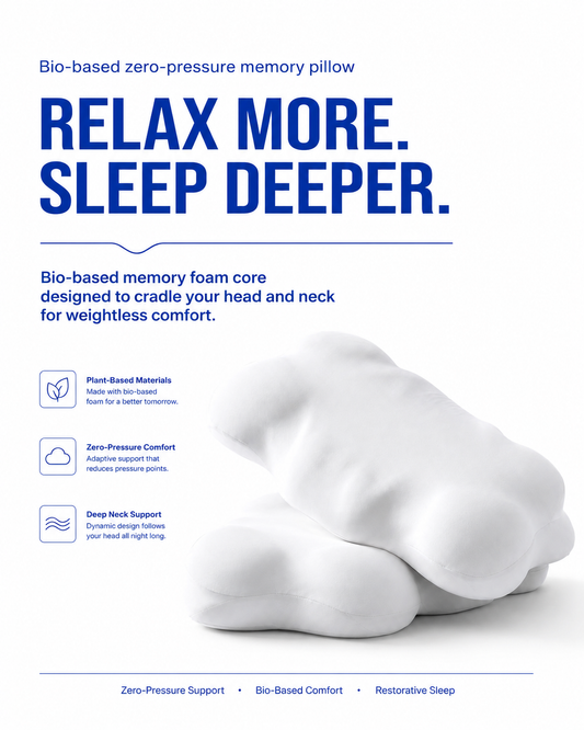 Bio-Based Zero Pressure Cervical Pillow for Neck Pain Relief Vendula Care 01