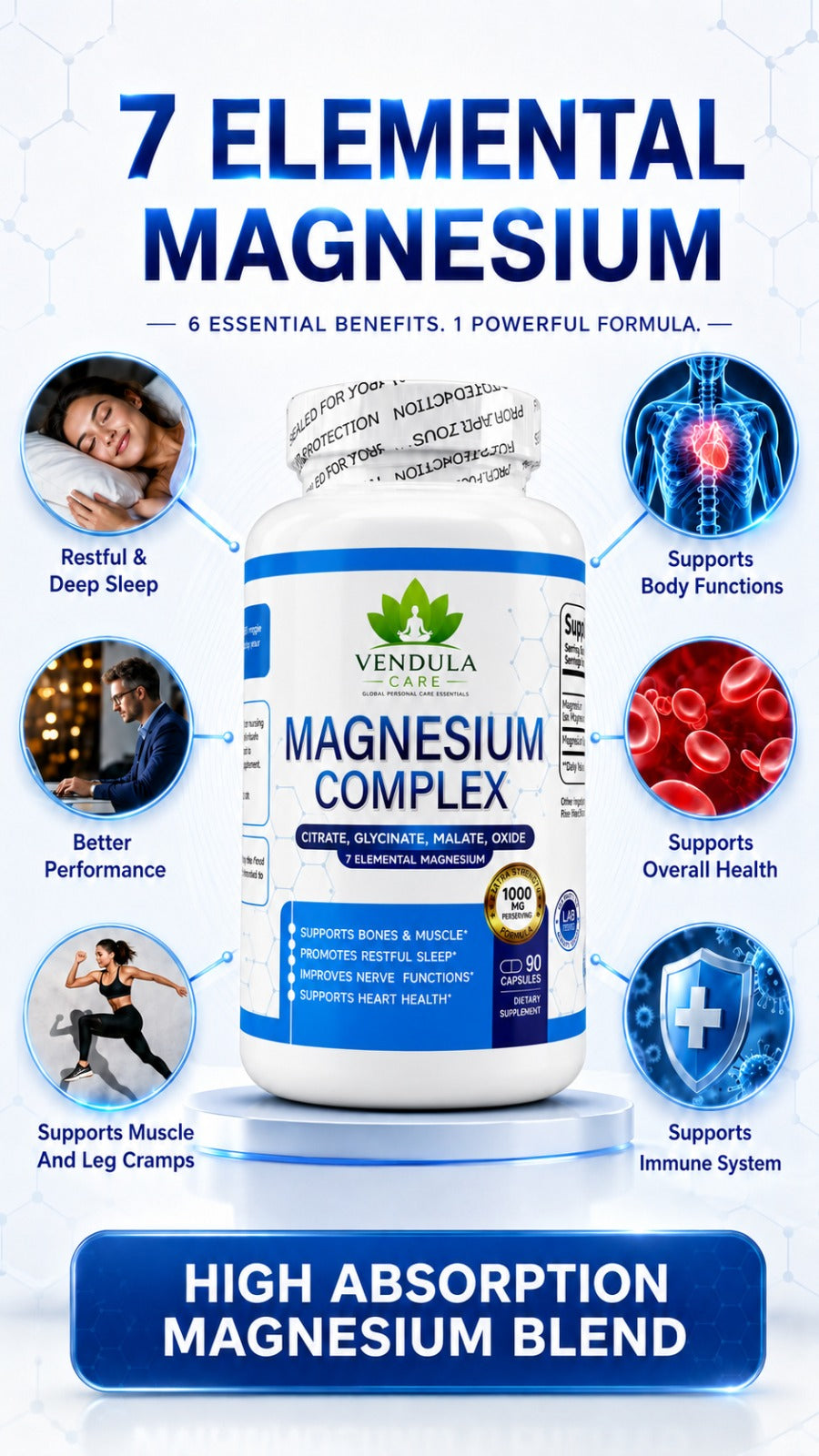 Blood Sugar Magnesium Complex Capsules Daily Support Vendula Care 03