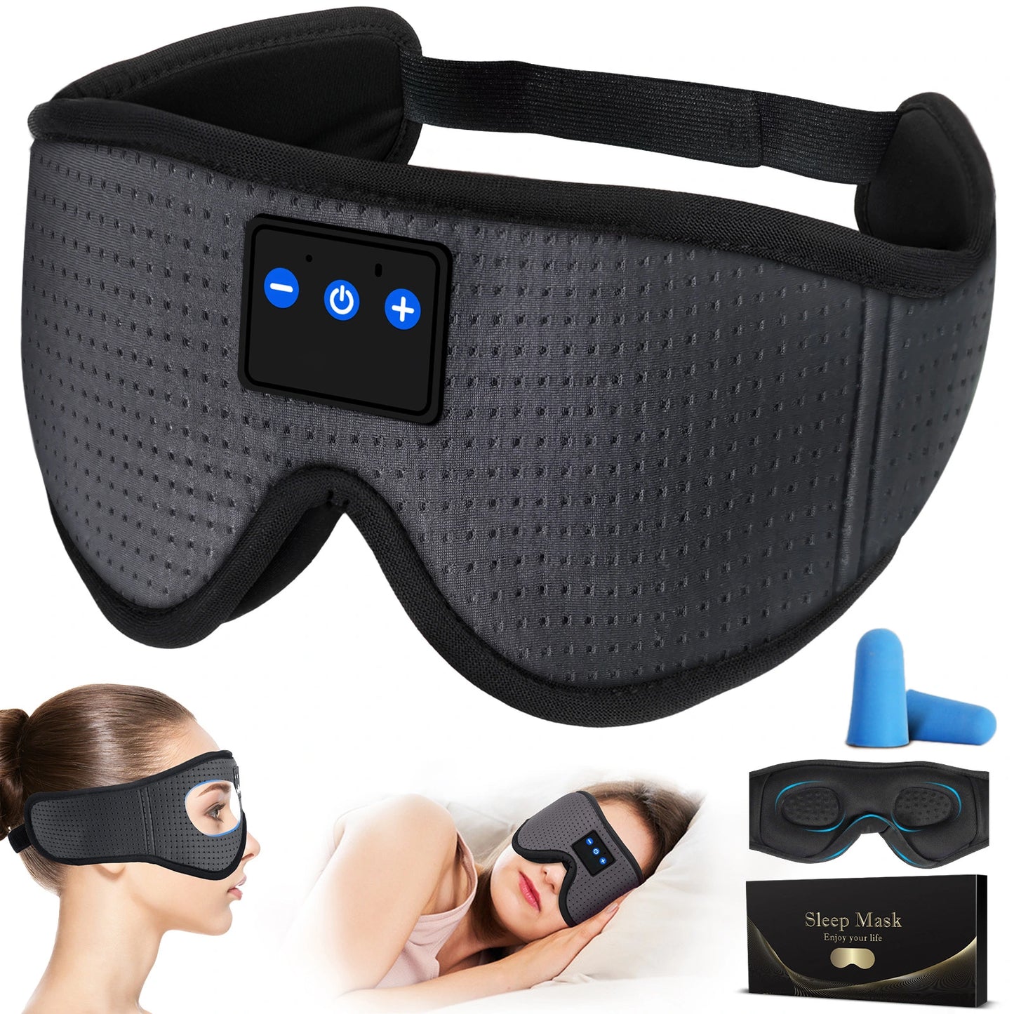 Bluetooth Music Sleep Eye Mask with Hands-Free Call Support Vendula Care 9