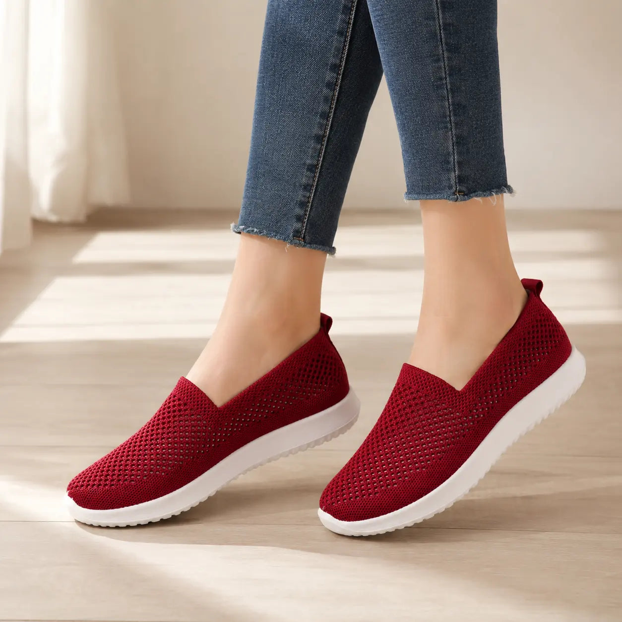 Breathable Mesh Slip-On Walking Shoes for All-Day Comfort Vendula Care 4