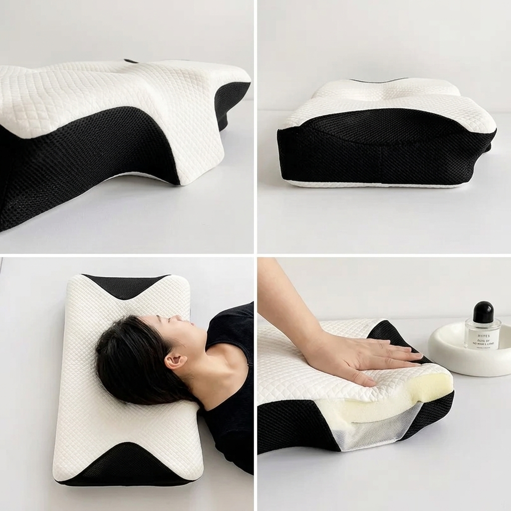 Butterfly Shape Memory Foam Cervical Pillow for Neck Support Vendula Care 04