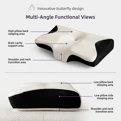 Butterfly Shape Memory Foam Cervical Pillow for Neck Support Vendula Care 07