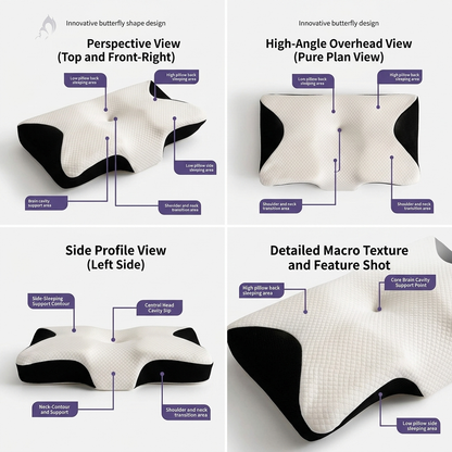 Butterfly Shape Memory Foam Cervical Pillow for Neck Support Vendula Care 09