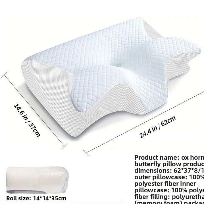 Butterfly Shape Memory Foam Cervical Pillow for Neck Support Vendula Care 11