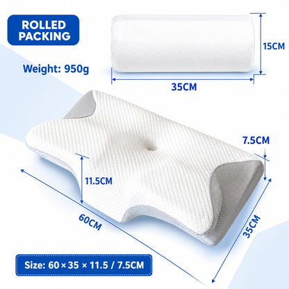 Butterfly Shape Memory Foam Cervical Pillow for Neck Support vendulacare 02
