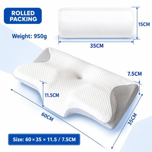 Butterfly Shape Memory Foam Cervical Pillow for Neck Support vendulacare 02