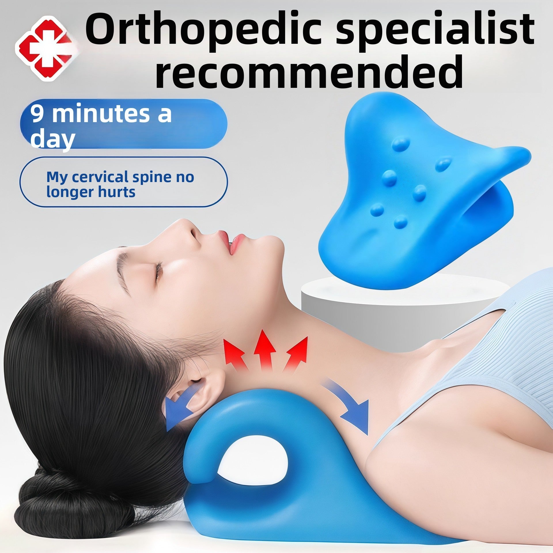 Buy C-Shaped Cervical Massage Traction Neck Support Pillow Today Vendula Care 1