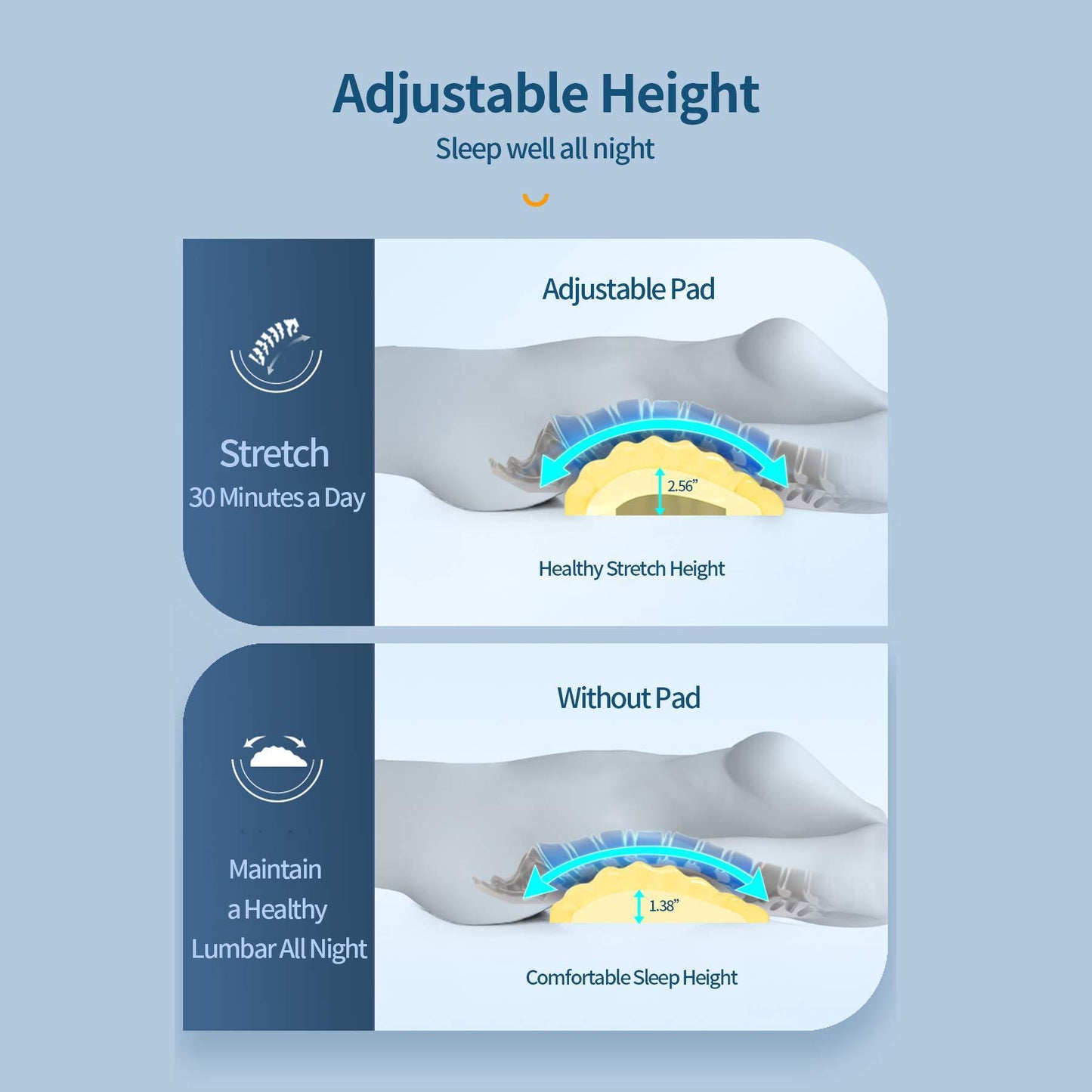 Buy Memory Foam Lumbar Pillow for Lower Back Support Comfort Vendula Care 3