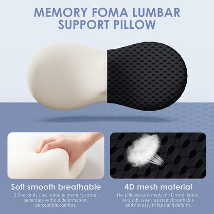 Buy Memory Lumbar Pillow for Lower Back Support Daily Comfort Vendula Care 2