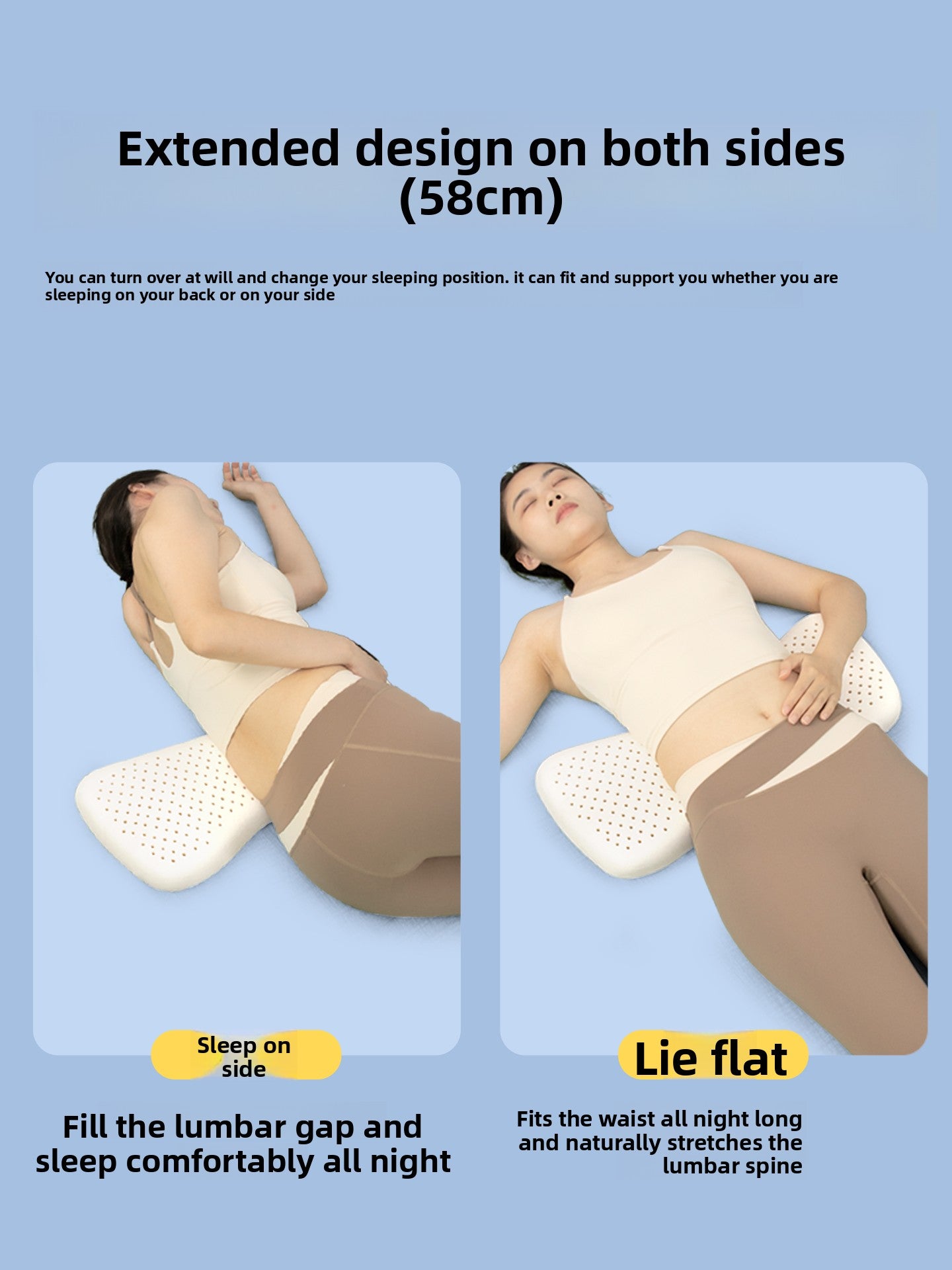 Buy Natural Latex Lumbar Support Pillow for Lower Back Comfort Vendula Care 1