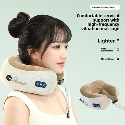 Buy Rechargeable Heating Vibration Massage Pillow for Neck Comfort Vendula Care 1