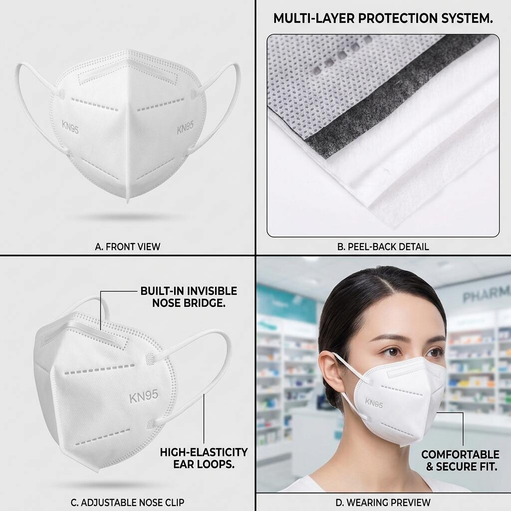CE Certified Protective Masks – Lightweight and Adjustable Vendula Care 1