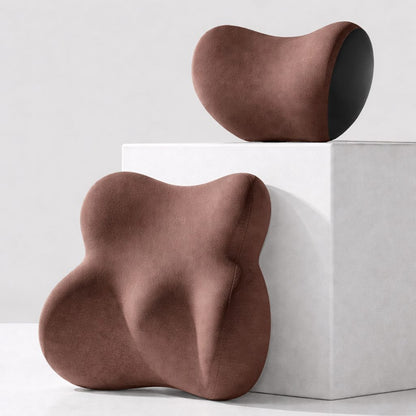 Car Lumbar and Neck Pillow Set for Back and Seat Support vendula Care 01