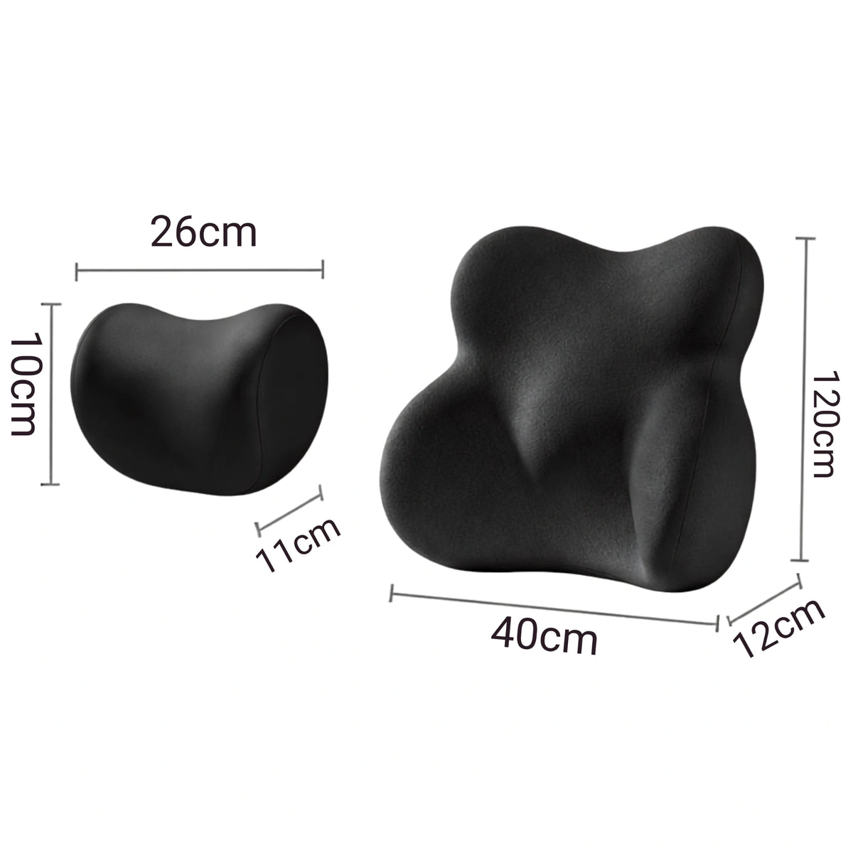 Car Lumbar and Neck Pillow Set for Back and Seat Support vendula Care 02