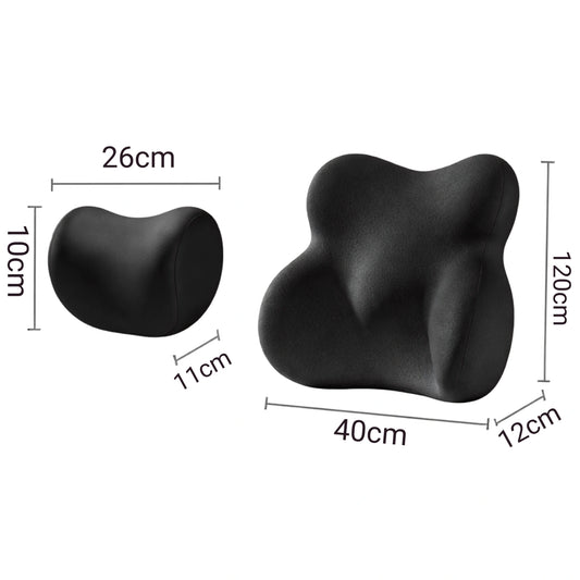 Car Lumbar and Neck Pillow Set for Back and Seat Support vendula Care 02