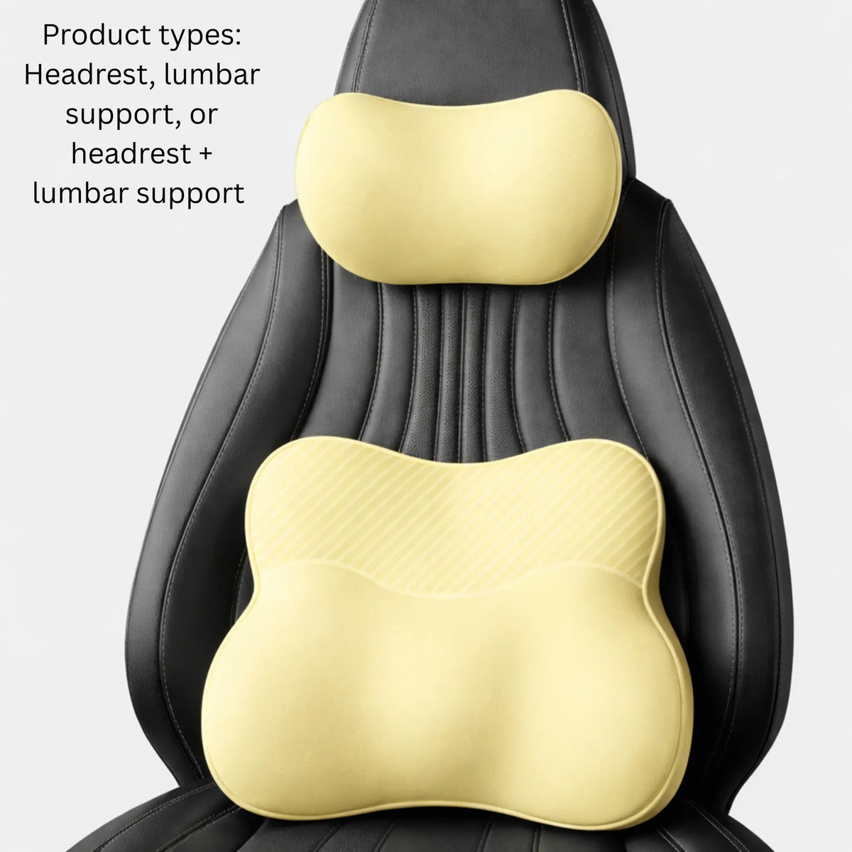 Car Lumbar and Neck Pillow Set for Back and Seat Support vendula Care 08