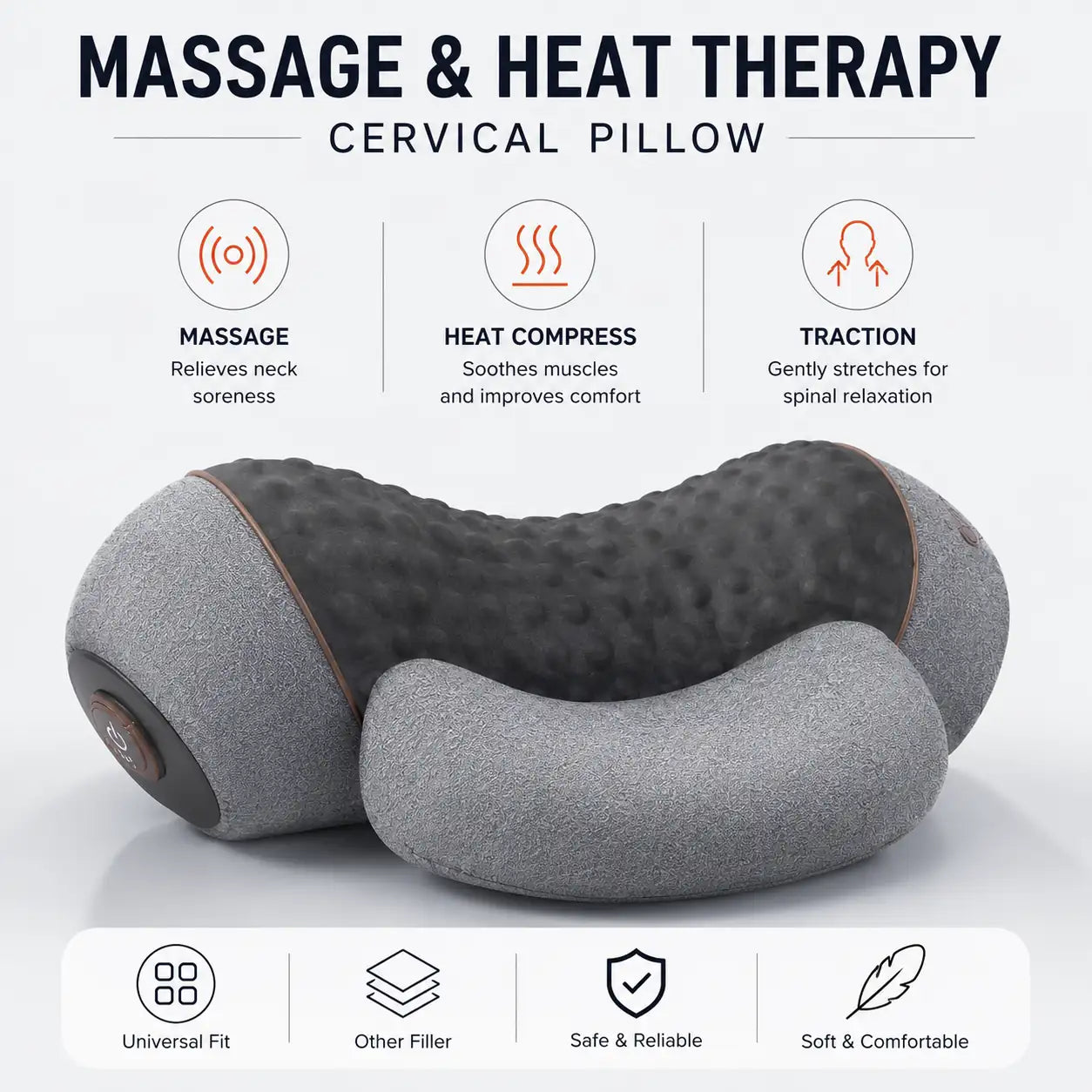 Cervical Neck Pillow for Pain Relief, Support & Deep Sleep Vendula care 03