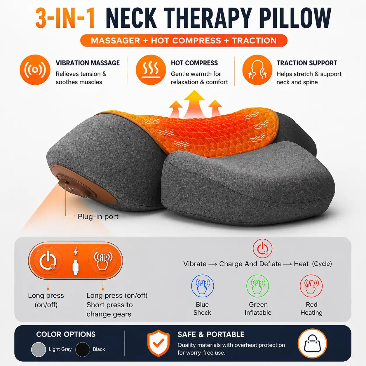 Cervical Neck Pillow for Pain Relief, Support & Deep Sleep Vendula care 06