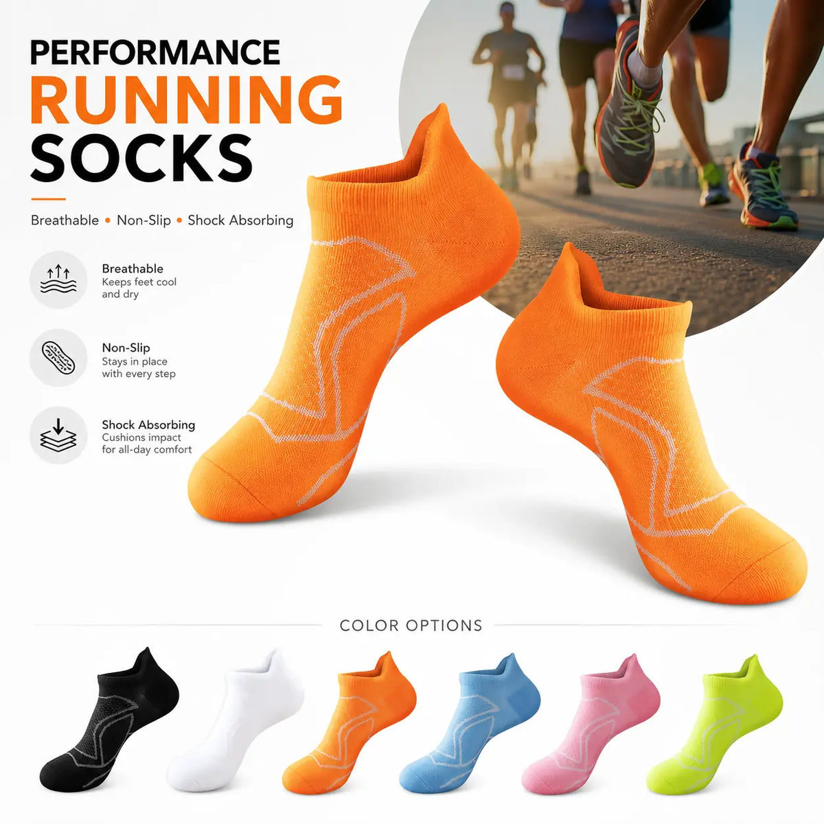 Breathable Quick-Dry Sports Running Socks for Peak Performance