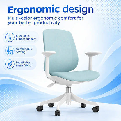 Comfortable Ergonomic Mesh Office Chair with Rolling Casters Global Swanky 02