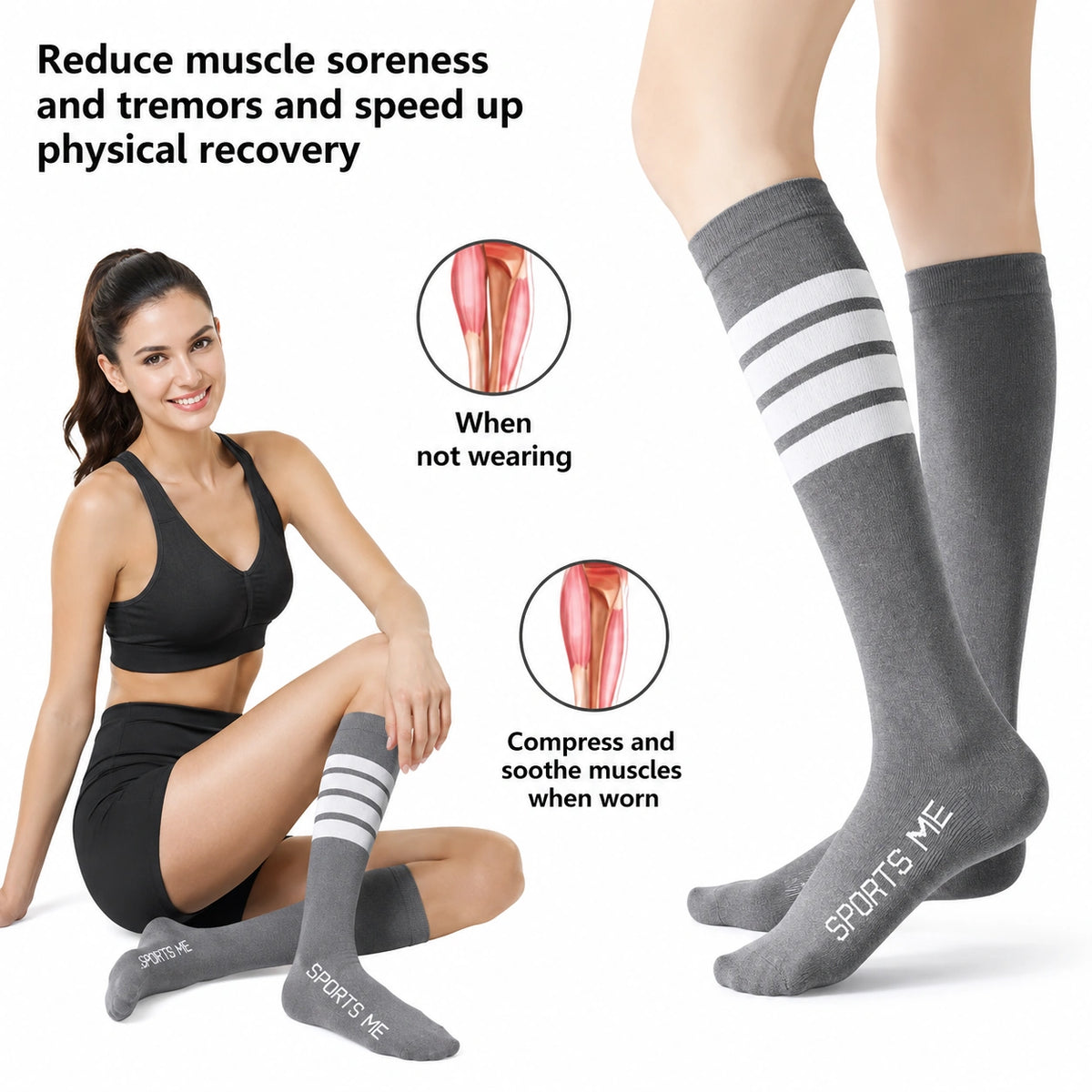Compression Calf Socks – Long Cycling Socks for Sports Use Vendula Care 5