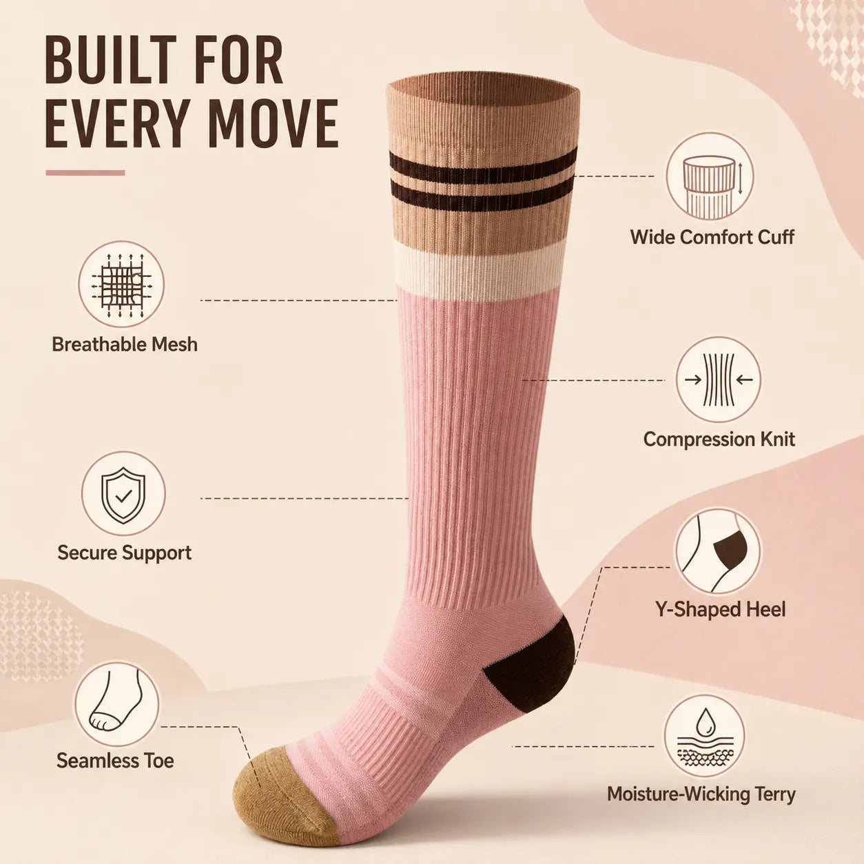 Compression Socks for Men & Women, Support for Legs & Feet Vendula Care (15)