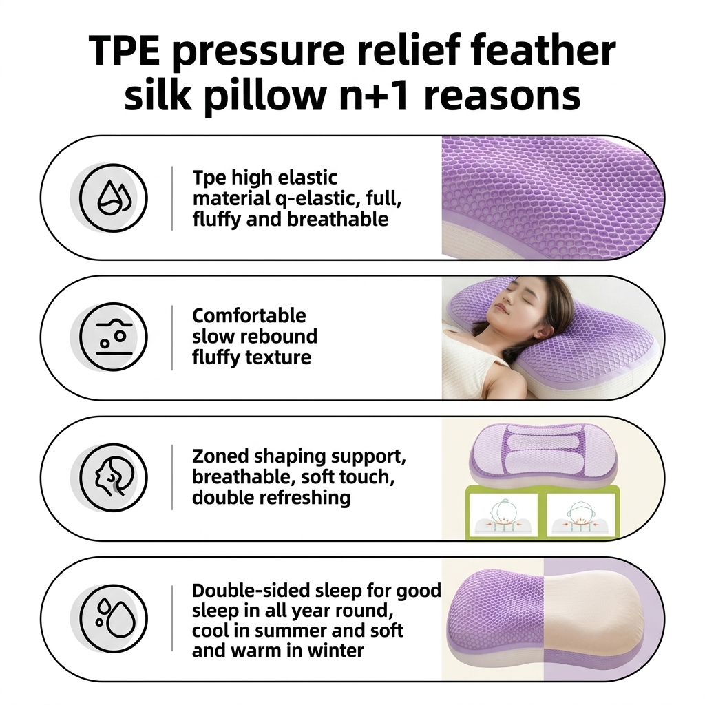 Cool TPE Honeycomb Cervical Pillow for Soothing Neck Support Vendula care 05