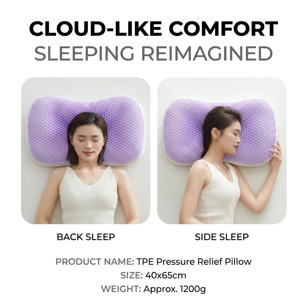 Cool TPE Honeycomb Cervical Pillow for Soothing Neck Support Vendula care 09