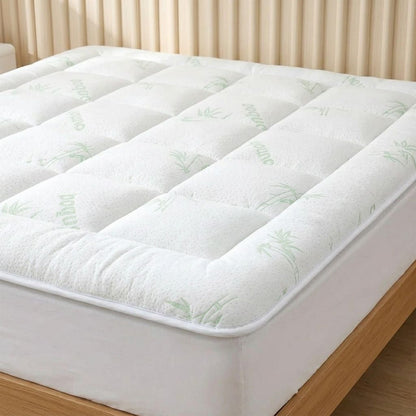 Cooling Bamboo Fiber Mattress Topper Soft, Breathable Sleep VendulaCare 01