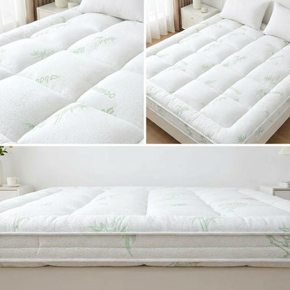 Cooling Bamboo Fiber Mattress Topper Soft, Breathable Sleep VendulaCare 04