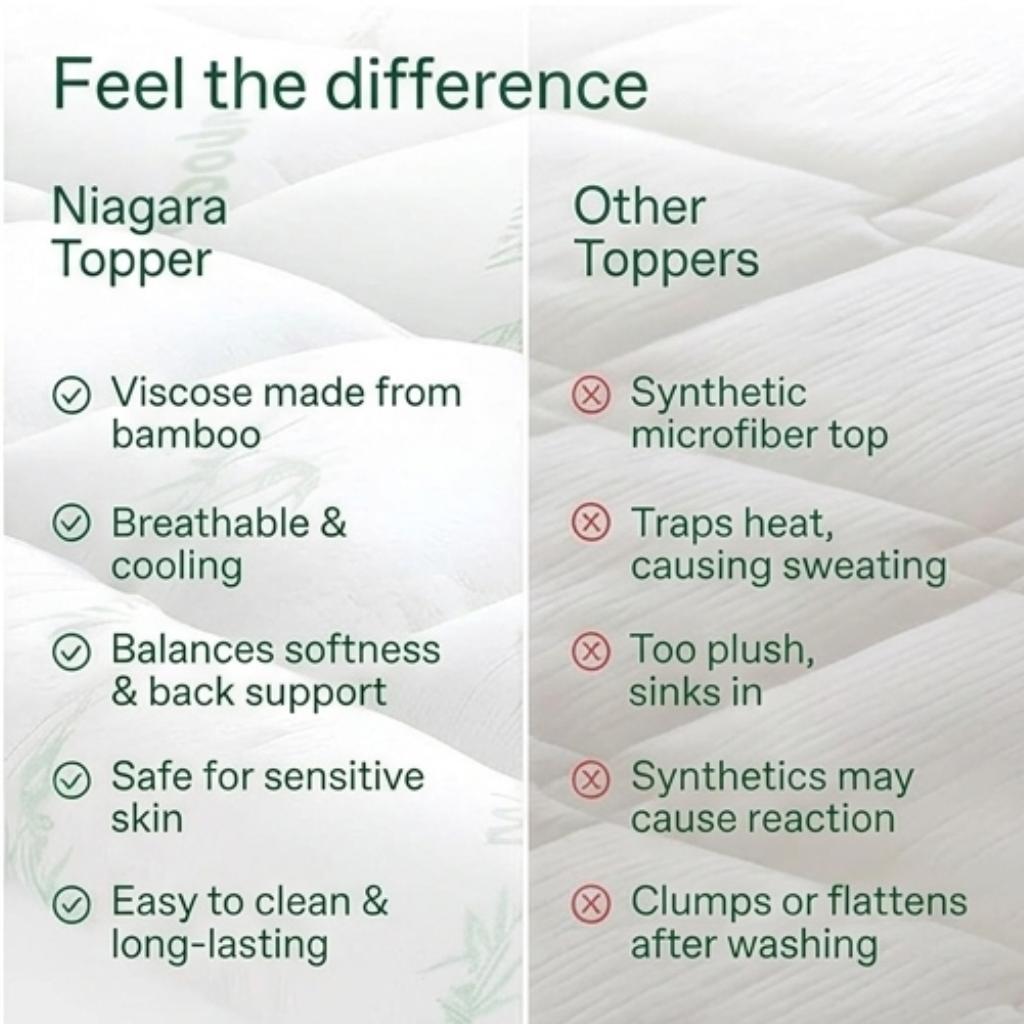 Cooling Bamboo Fiber Mattress Topper Soft, Breathable Sleep VendulaCare 05