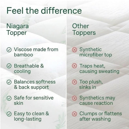 Cooling Bamboo Fiber Mattress Topper Soft, Breathable Sleep VendulaCare 05