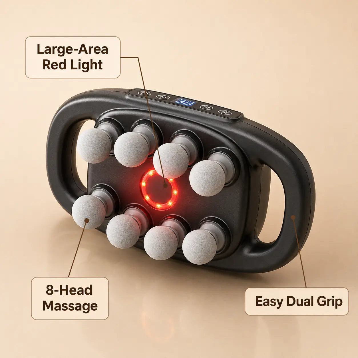 Deep Tissue Massage Gun with LCD Screen & 8 Massage Heads Vendula Care  (11)