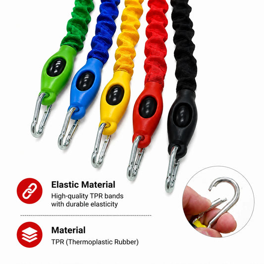 Elastic Fitness Resistance Bands Set with Handles for Home Vendula Care 01