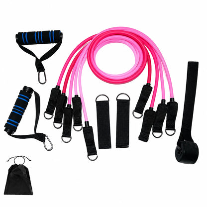 Elastic Fitness Resistance Bands Set with Handles for Home Vendula Care 06