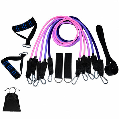 Elastic Fitness Resistance Bands Set with Handles for Home Vendula Care 07