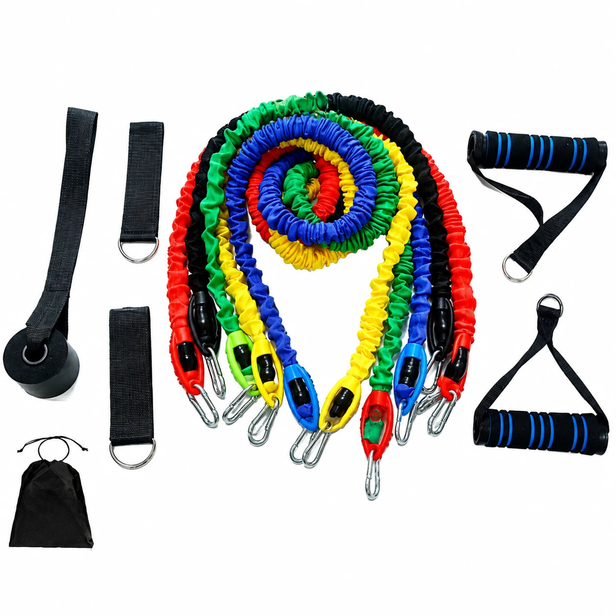 Elastic Fitness Resistance Bands Set with Handles for Home Vendula Care 08