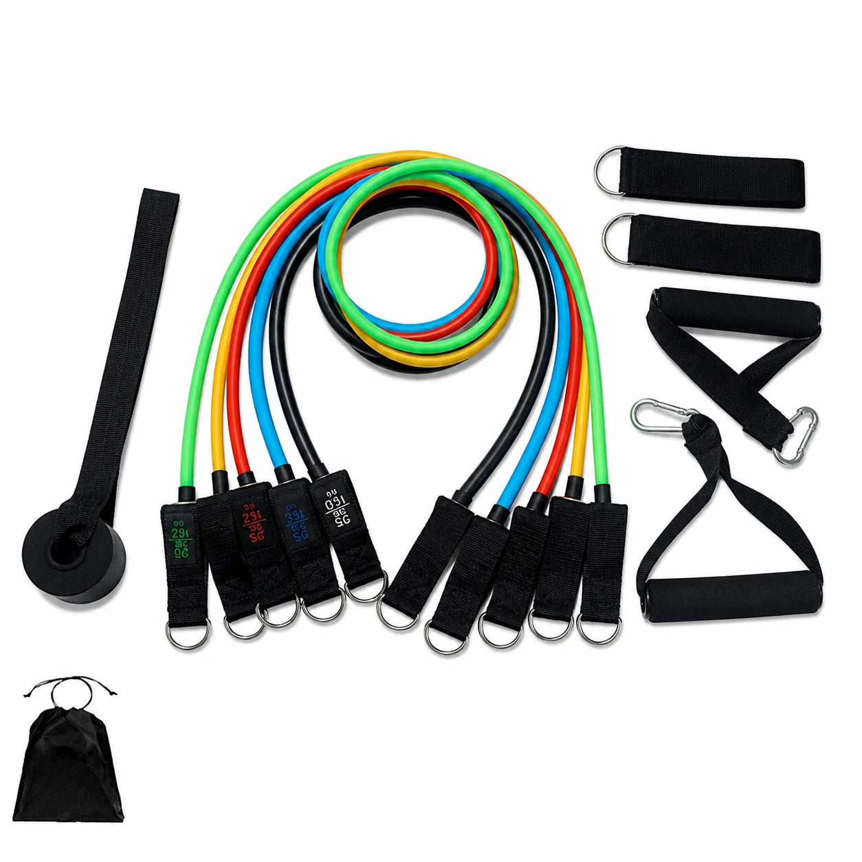 Elastic Fitness Resistance Bands Set with Handles for Home Vendula Care 10