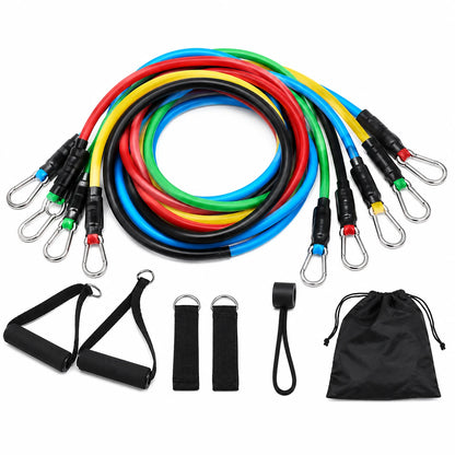 Elastic Fitness Resistance Bands Set with Handles for Home Vendula Care 12