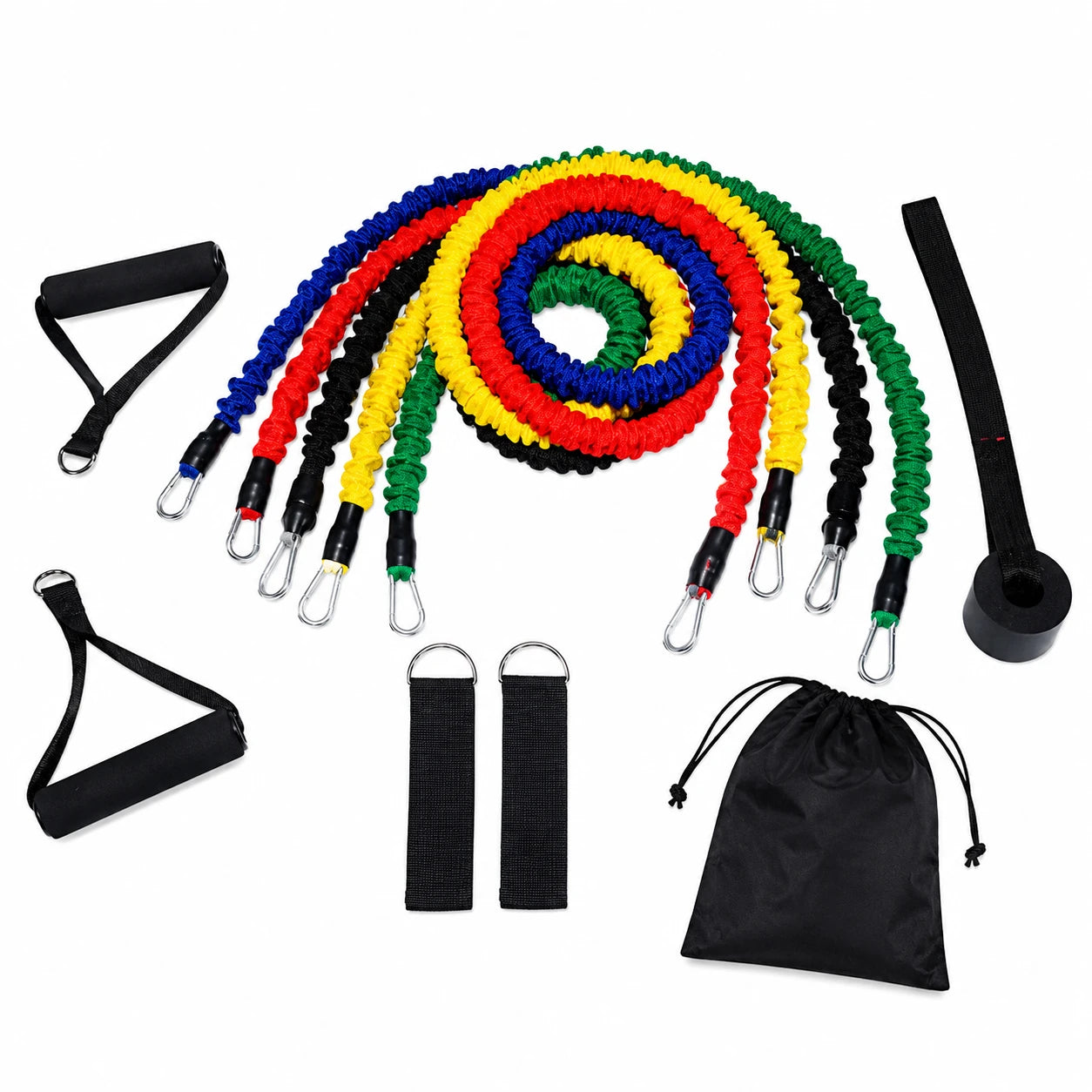 Elastic Fitness Resistance Bands Set with Handles for Home Vendula Care 14