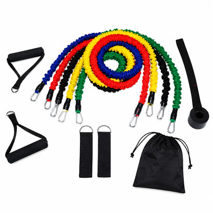 Elastic Fitness Resistance Bands Set with Handles for Home Vendula Care 14