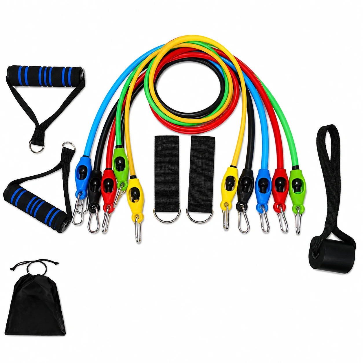 Elastic Fitness Resistance Bands Set with Handles for Home Vendula Care 16