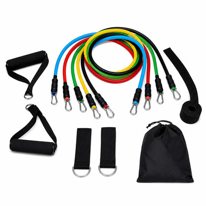 Elastic Fitness Resistance Bands Set with Handles for Home Vendula Care 17