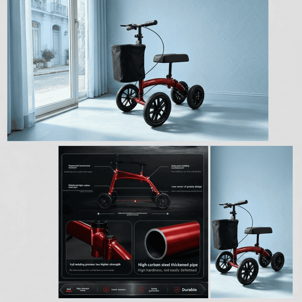 Elderly Mobility Aid Walker Cart with Brake Support Now Vendula Care 4