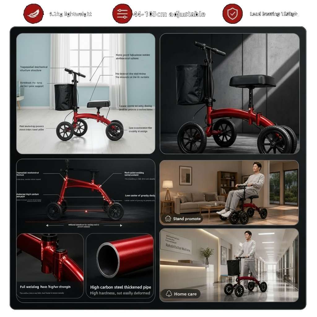 Elderly Mobility Aid Walker Cart with Brake Support Now Vendula Care 6