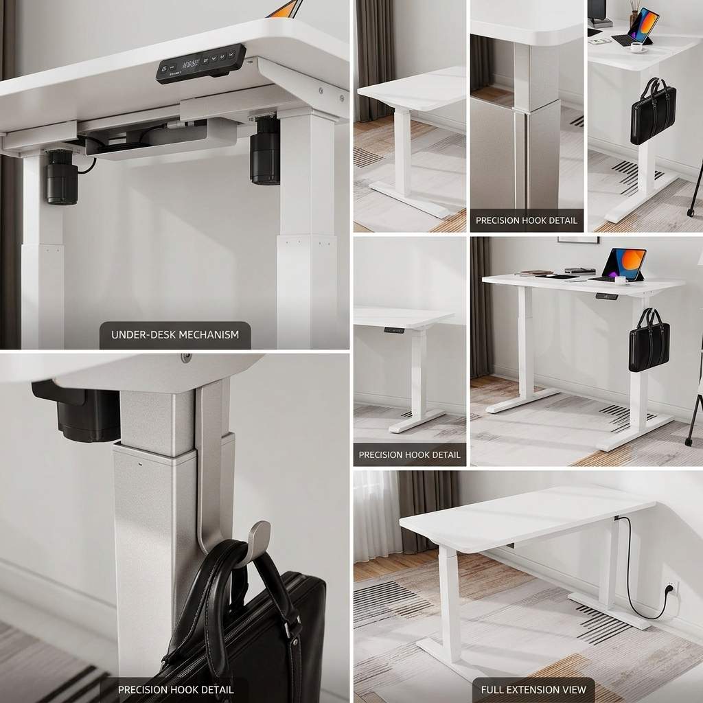 Electric Height Adjustable Standing Desk for Home Office Vendula Care (4)