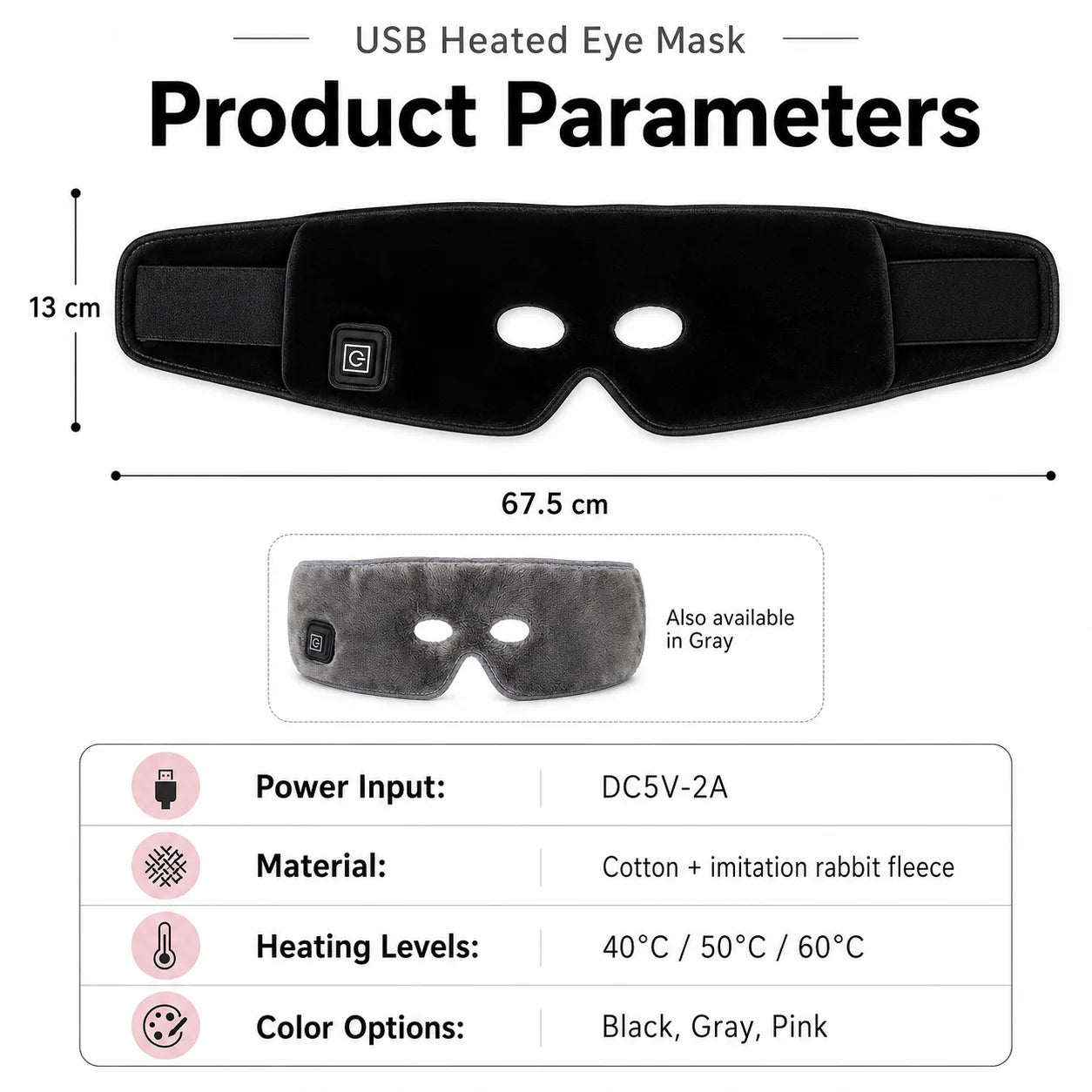 Electric Heated Eye Mask Dry Eyes, Puffiness & Relaxation Vendula Care 2