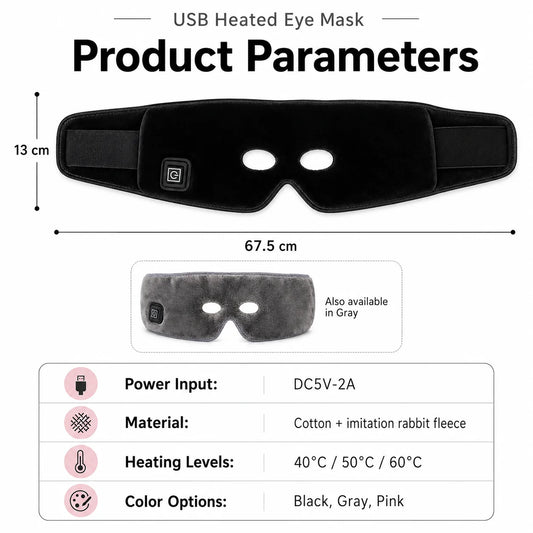 Electric Heated Eye Mask Dry Eyes, Puffiness & Relaxation Vendula Care 2