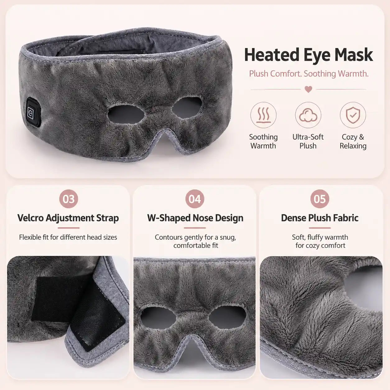 Electric Heated Eye Mask Dry Eyes, Puffiness & Relaxation Vendula Care 3