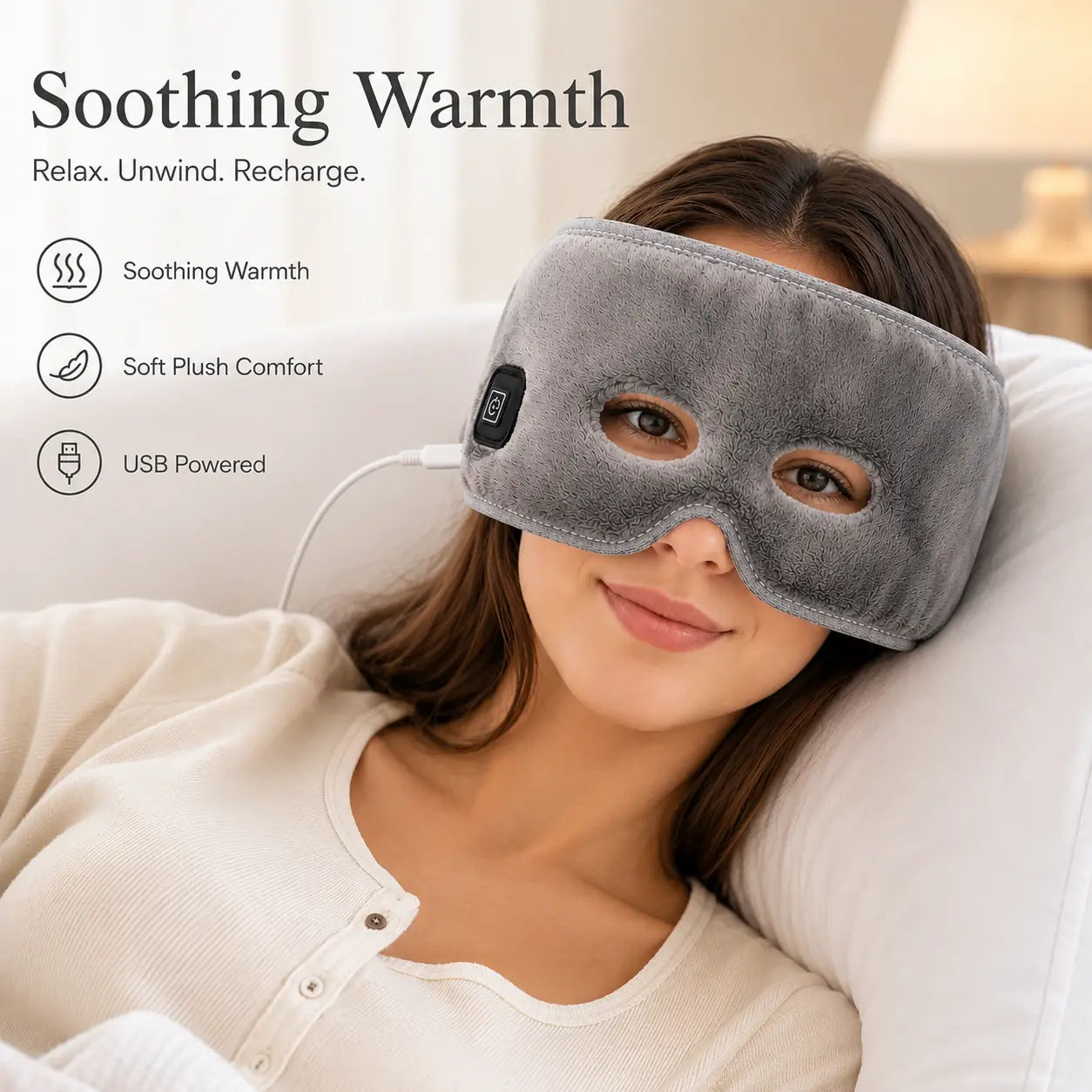 Electric Heated Eye Mask Dry Eyes, Puffiness & Relaxation Vendula Care 5